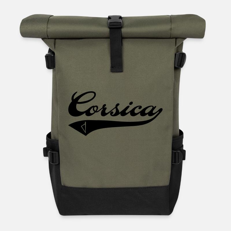 Korsika-Team - Rolltop Rucksack - Olive/Schwarz