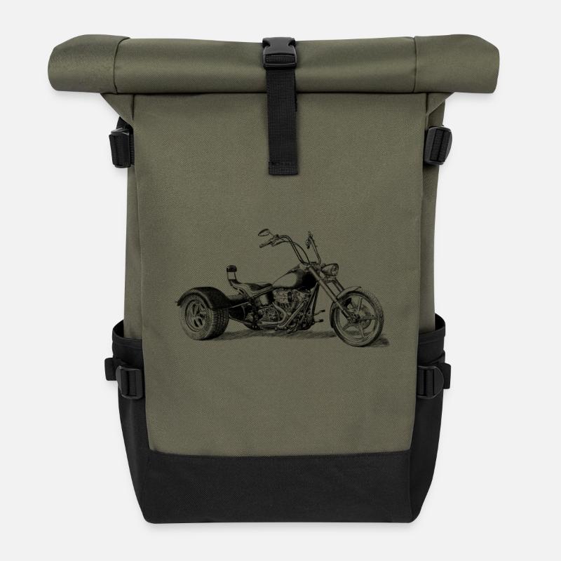 trike - Roll Top Backpack - olive/black