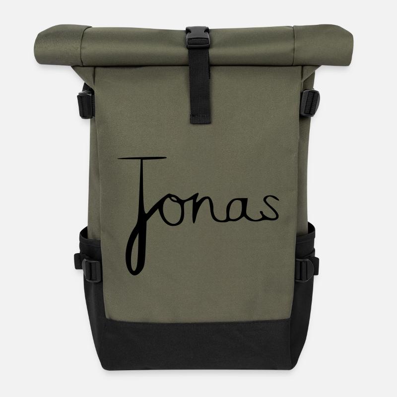 Jonah - Roll Top Backpack - olive/black