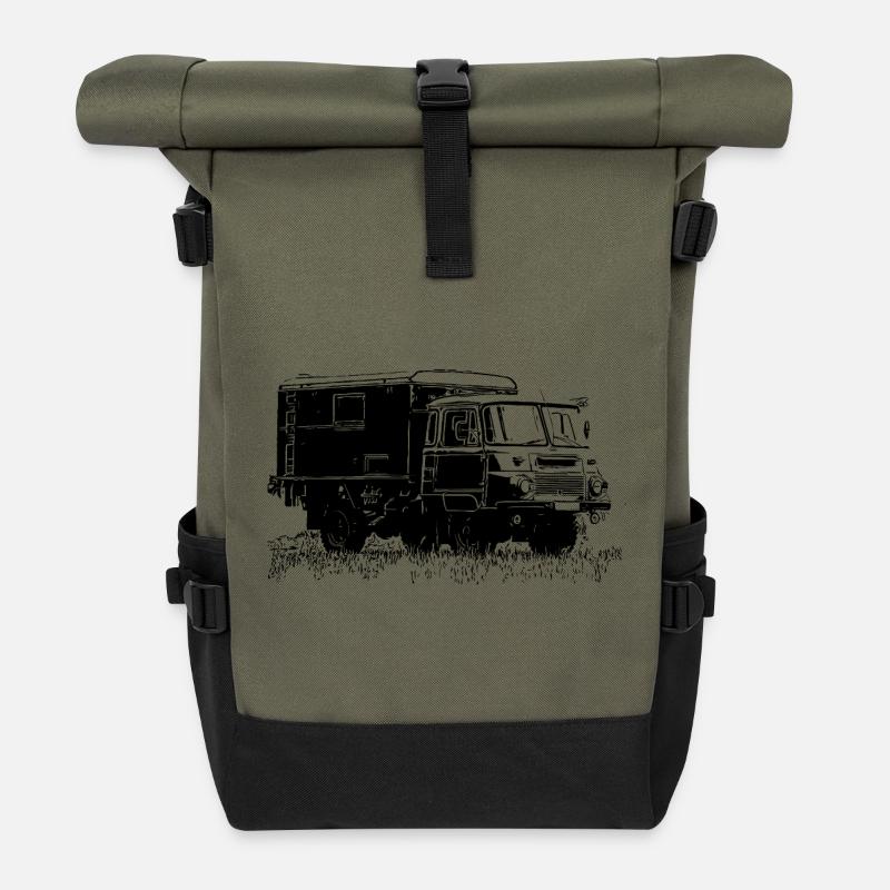 Robur LO 2002 Kofferfahrzeug - Rolltop Rucksack - Olive/Schwarz