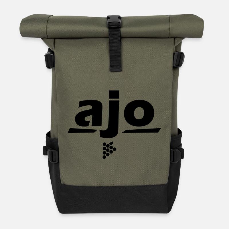 ajo alla - Rolltop Rucksack - Olive/Schwarz