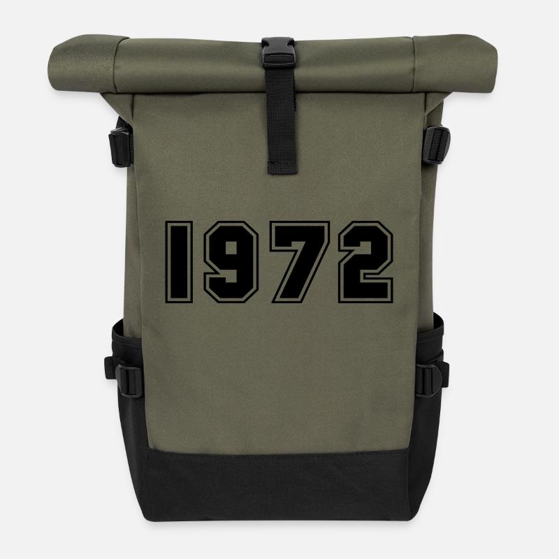 1972 - Sac à dos roll top - olive/noir