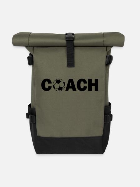 Coach - Rolltop Rucksack - Olive/Schwarz