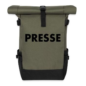 Presse - Rolltop Rucksack - Olive/Schwarz - Vorne