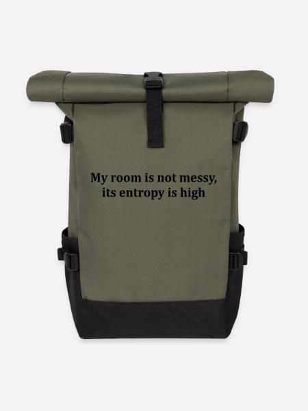 Entropie Spruch Thermodynamik Physiker Ingenieur - Rolltop Rucksack - Olive/Schwarz