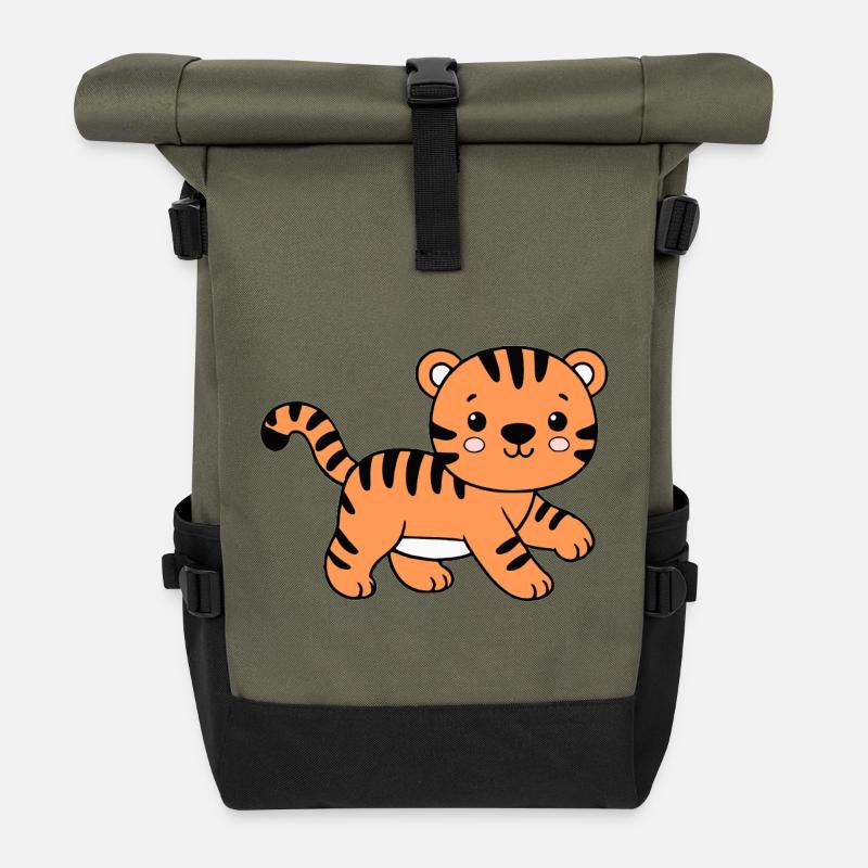 Tiger - Rolltop Rucksack - Olive/Schwarz
