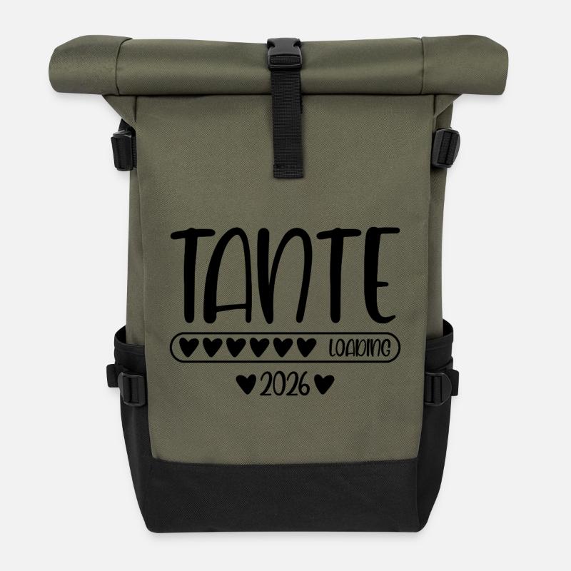 Tante 2026 loading - Rolltop Rucksack - Olive/Schwarz