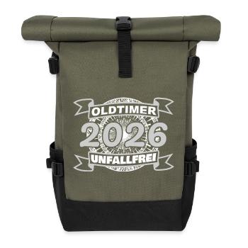 Voiture de collection 2026 - Sac à dos roll top - olive/noir - Devant