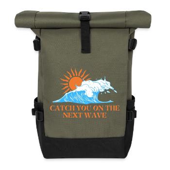 catch the next wave - Sac à dos roll top - olive/noir - Devant