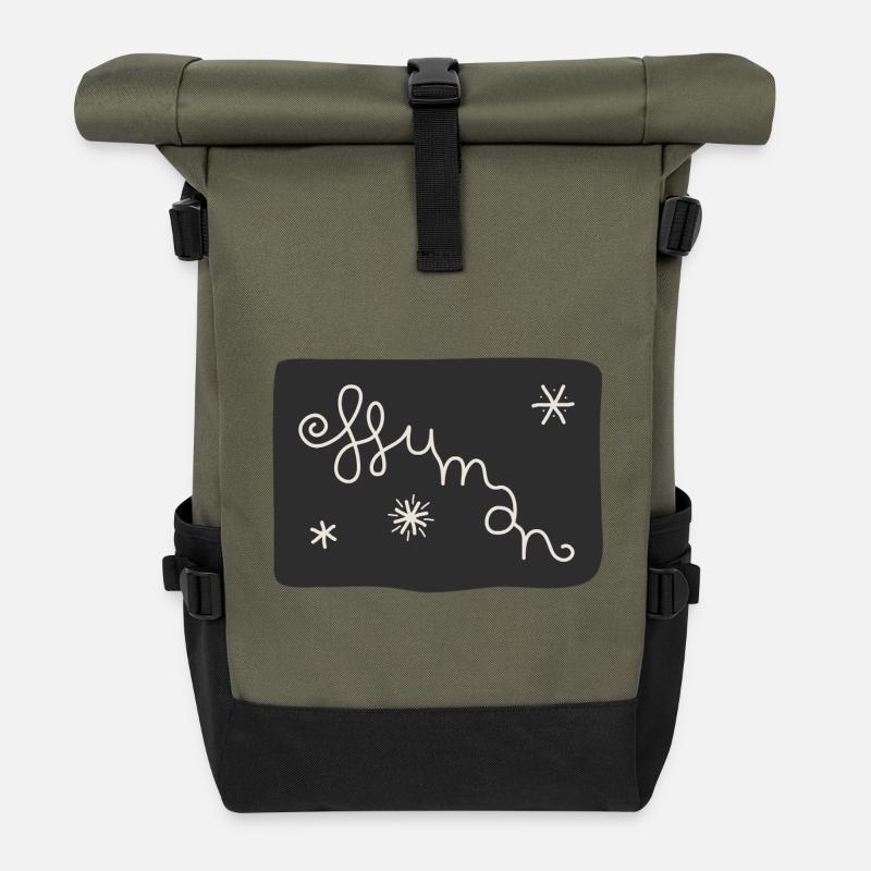 Mensch - Rolltop Rucksack - Olive/Schwarz