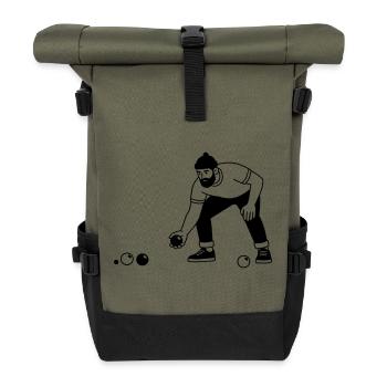 Boccia - Rolltop Rucksack - Olive/Schwarz - Vorne
