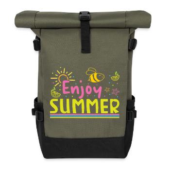 Profite de l’été - Sac à dos roll top - olive/noir - Devant