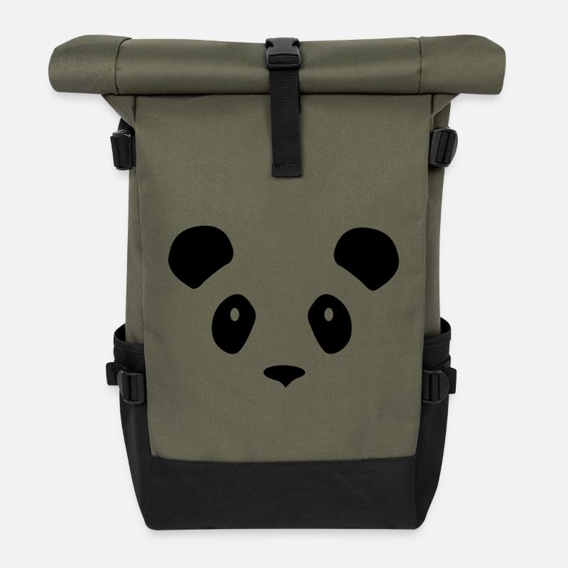 Panda - Sac à dos roll top - olive/noir
