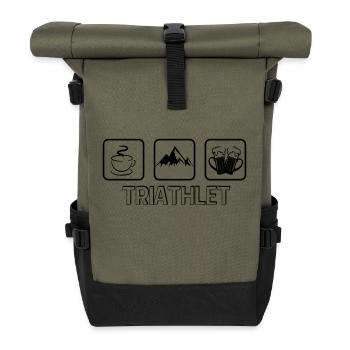 randonnée triathlète - Sac à dos roll top - olive/noir - Devant