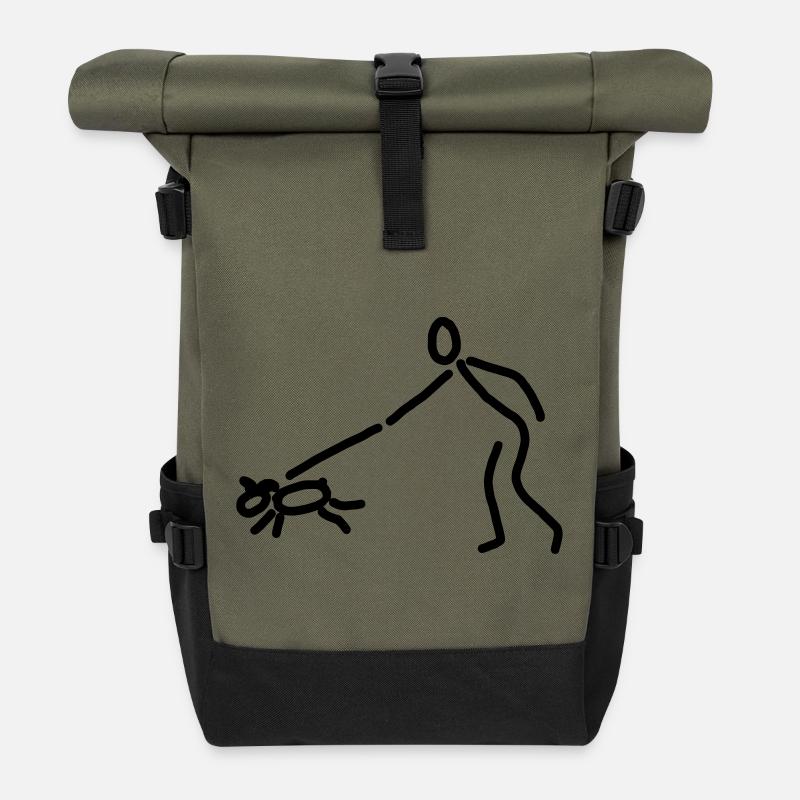 iYpsilon Hund gassi - Rolltop Rucksack - Olive/Schwarz