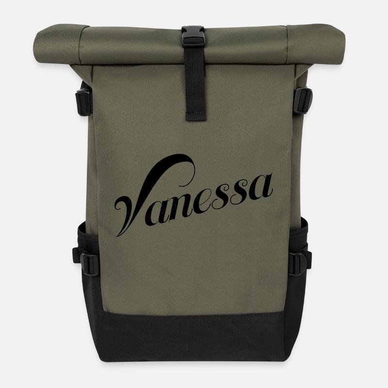 Vanessa - Sac à dos roll top - olive/noir