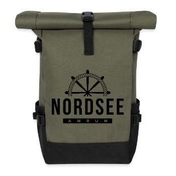 Amrum - Rolltop Rucksack - Olive/Schwarz - Vorne