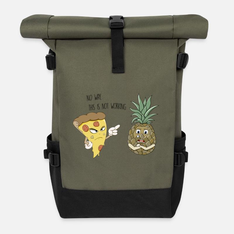 No way, this is not working - Rolltop Rucksack - Olive/Schwarz