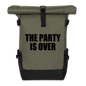 The party is over - Roll Top Backpack - olive/black - Front