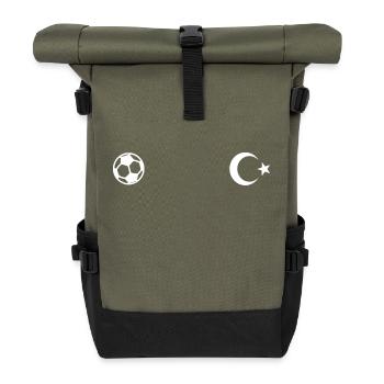 Turquie - Sac à dos roll top - olive/noir - Devant