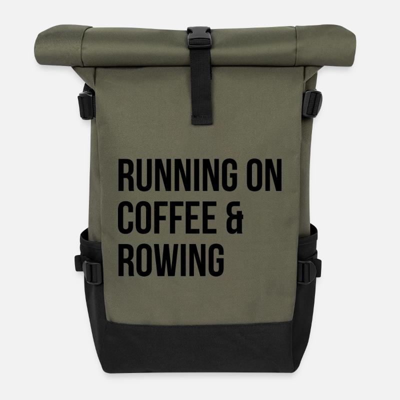 Rudern - Rolltop Rucksack - Olive/Schwarz