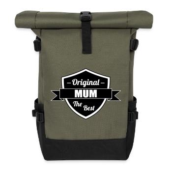 Best Mom - Mother's Day - Roll Top Backpack - olive/black - Front