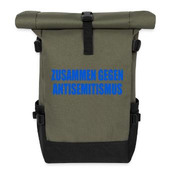 zusammen gegen antisemitismus - Rolltop Rucksack - Olive/Schwarz - Vorne