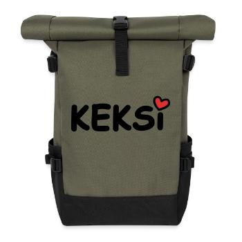 Keksi Kosename Herz - Rolltop Rucksack - Olive/Schwarz - Vorne