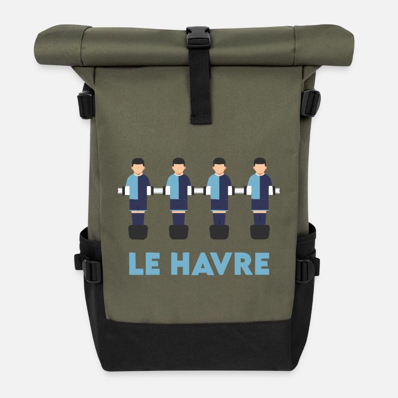 Le Havre - Roll Top Backpack - olive/black