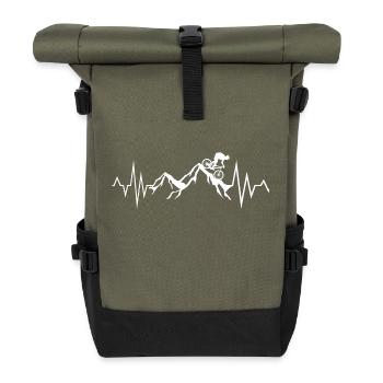 Mountain bikers - Roll Top Backpack - olive/black - Front