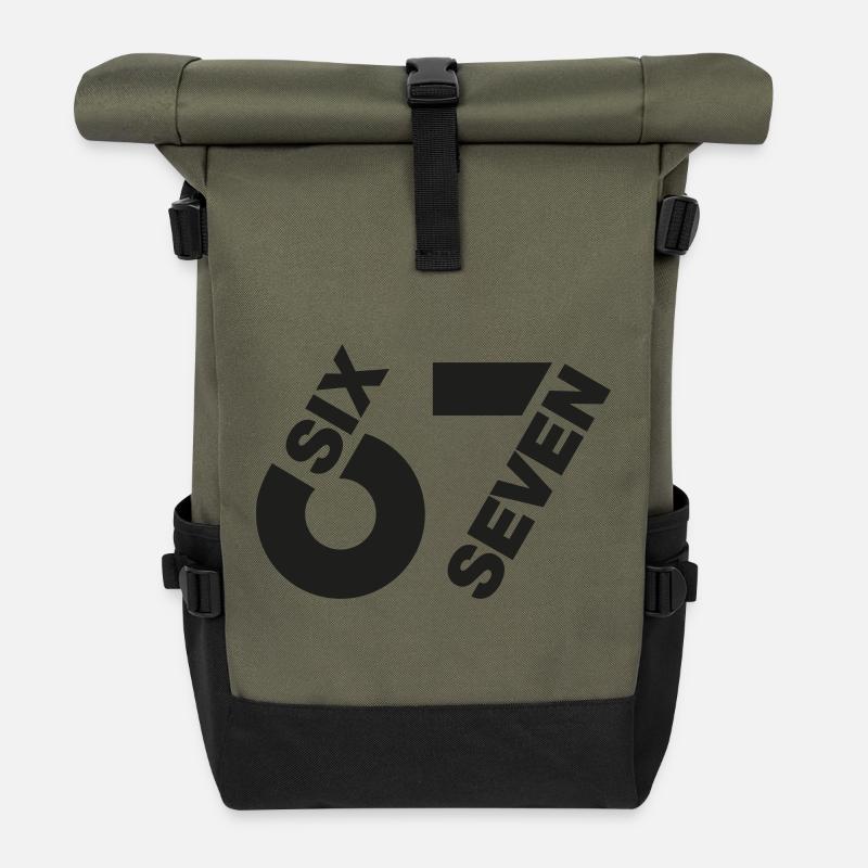 SixSeven 67 - Rolltop Rucksack - Olive/Schwarz
