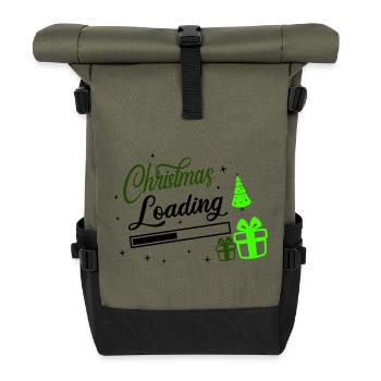 Chargement de Noël - Sac à dos roll top - olive/noir - Devant