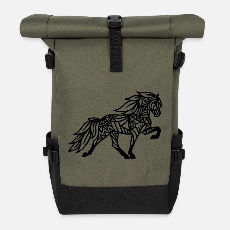 Mandala Tölter - Rolltop Rucksack - Olive/Schwarz