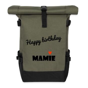 HAPPY BIRTHDAY. GRANNY. MAMMA. GRANDMOTHER. PARTY - Roll Top Backpack - olive/black - Front
