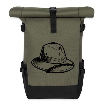 Safari-Hut - Rolltop Rucksack - Olive/Schwarz - Vorne