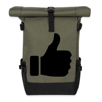 thumbs up - Roll Top Backpack - olive/black - Front