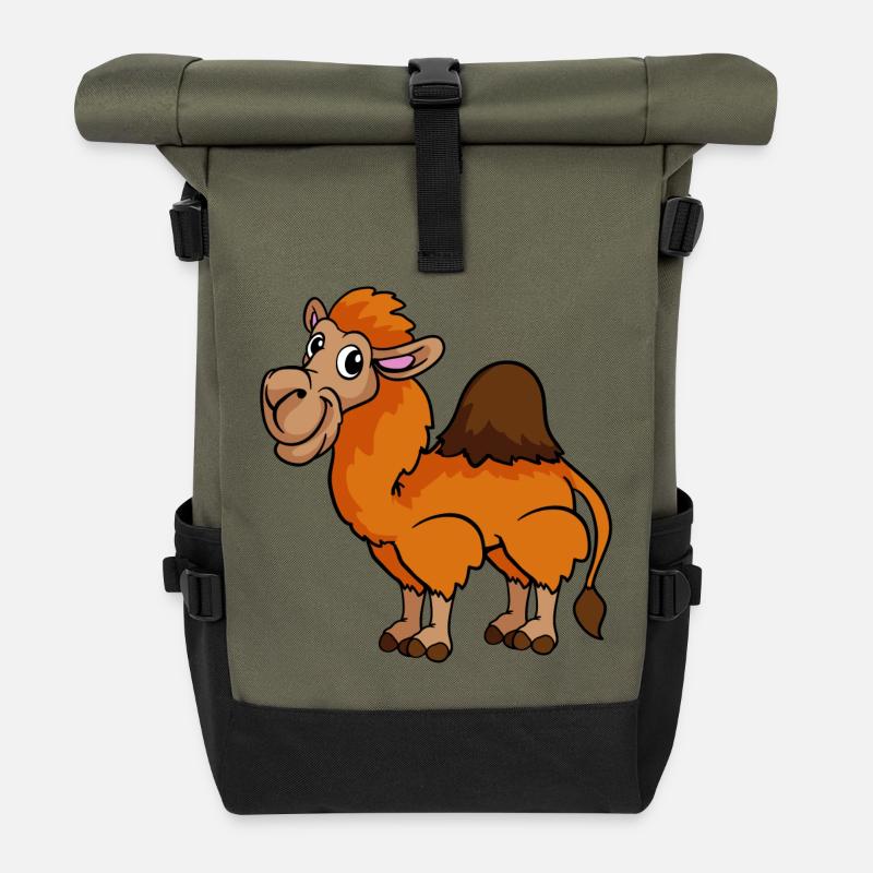 Kamel Dromedar - Rolltop Rucksack - Olive/Schwarz