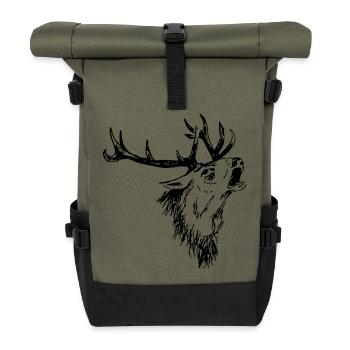 Hirsch - Rolltop Rucksack - Olive/Schwarz - Vorne