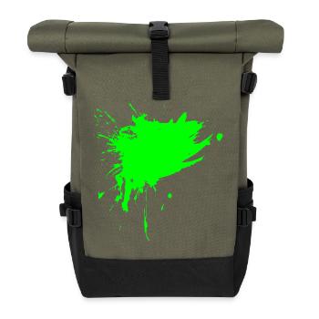 Teinture Brosse Couleur Vert clair Vert clair - Sac à dos roll top - olive/noir - Devant