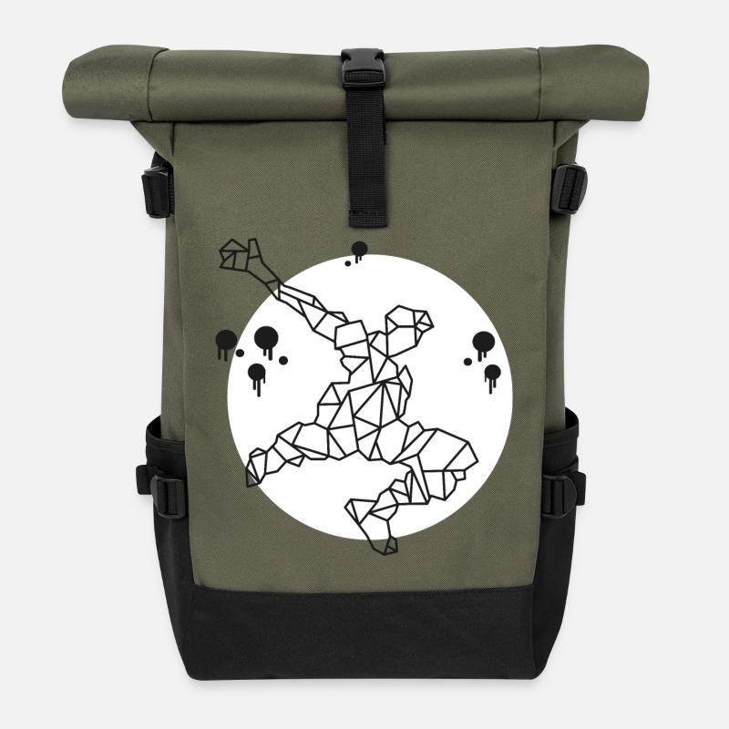 Sport - blanc - Sac à dos roll top - olive/noir
