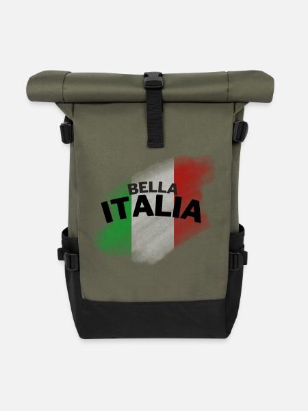 Bella Italia - Rolltop Rucksack - Olive/Schwarz