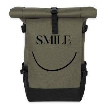 SOURIRE - Sac à dos roll top - olive/noir - Devant