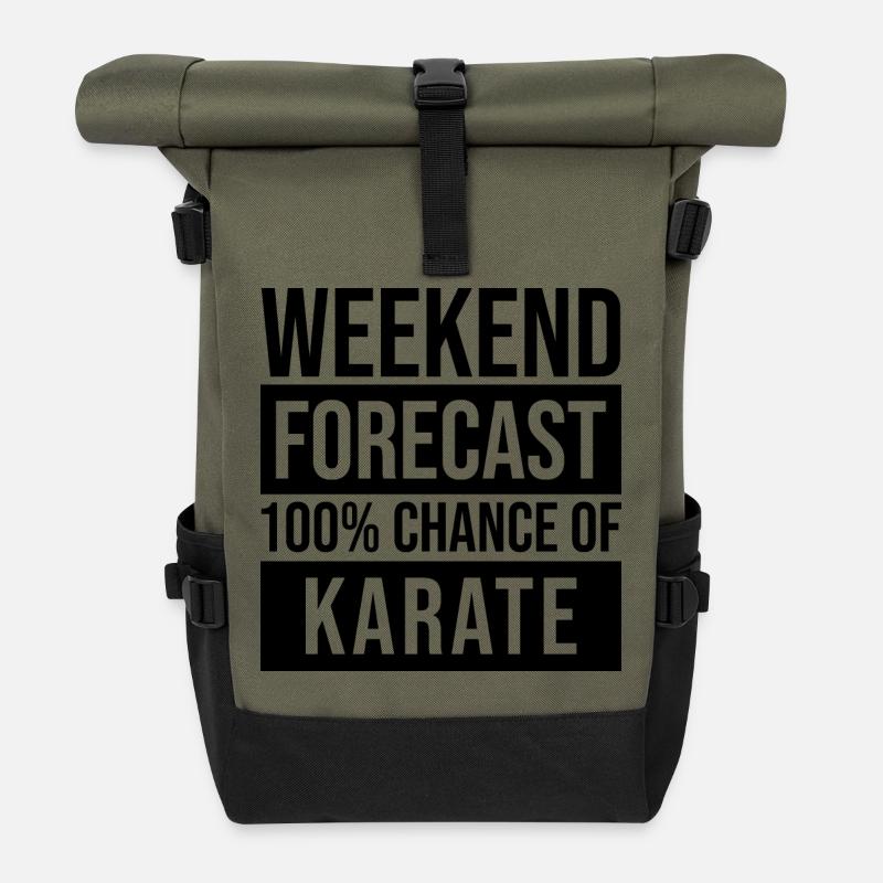 karaté - Sac à dos roll top - olive/noir