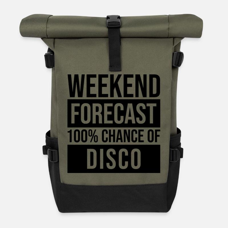discothèque - Sac à dos roll top - olive/noir