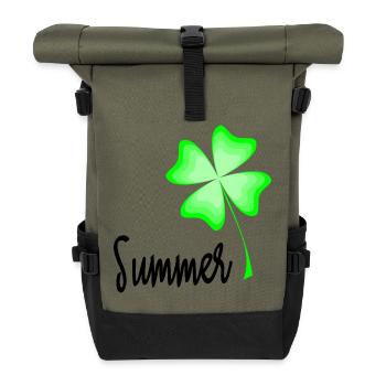 GELIEBTE. MEISTER. LEHRER. SCHULE. GELIEBTE - Rolltop Rucksack - Olive/Schwarz - Vorne