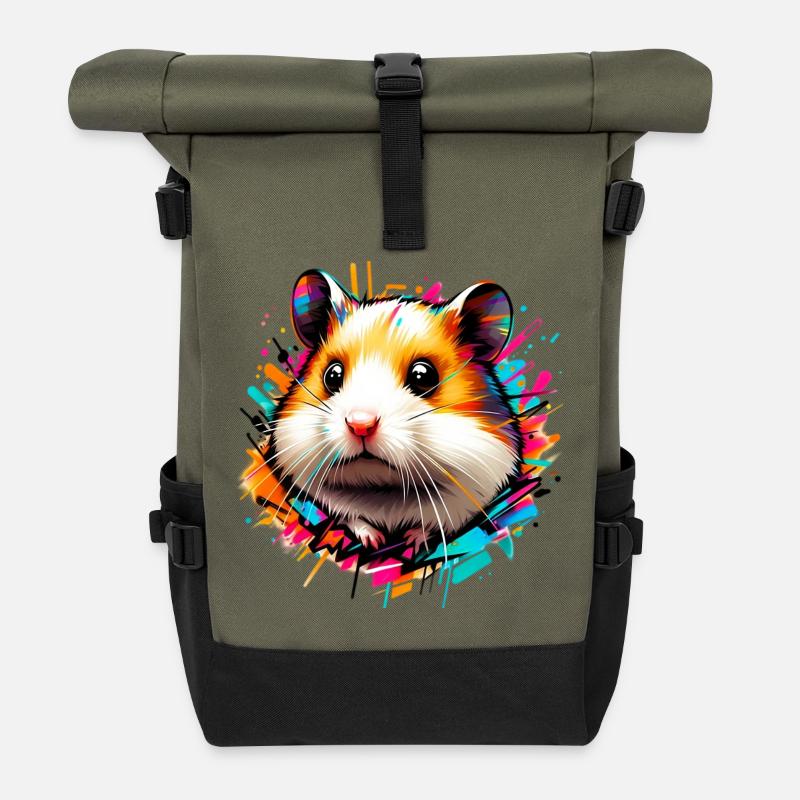 Hamster - Rolltop Rucksack - Olive/Schwarz