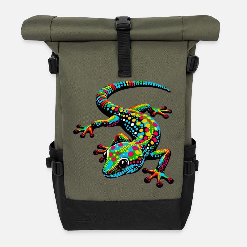 Gecko - Rolltop Rucksack - Olive/Schwarz