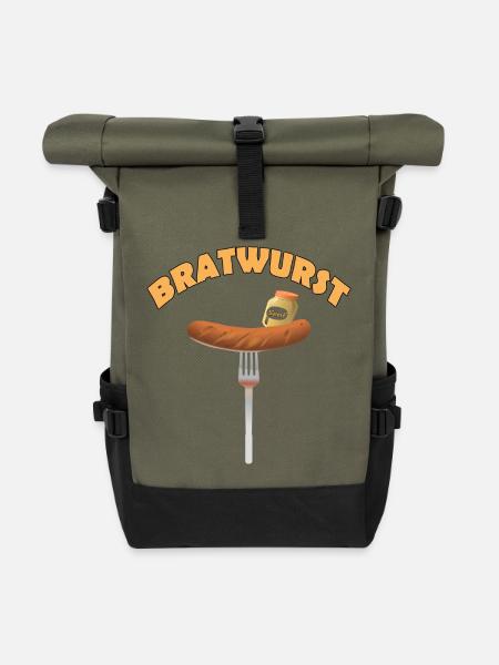 BRATWURST - Rolltop Rucksack - Olive/Schwarz