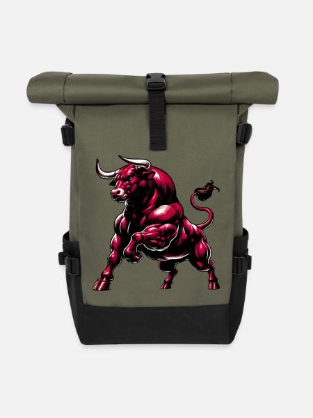 Stier - Rolltop Rucksack - Olive/Schwarz