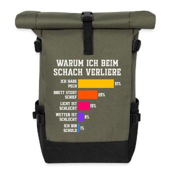 Why I lose at squash Squash - Roll Top Backpack - olive/black - Front